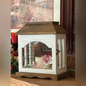 Carson in Your Heart Memorial Lantern Wooden Flameless Sympathy Candle Lantern
